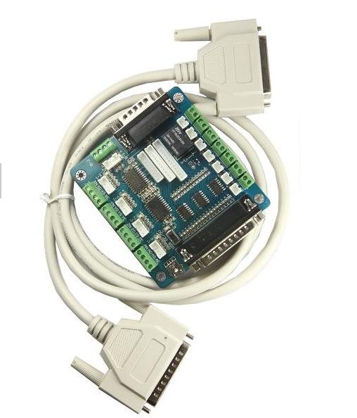 5 Axis CNC Breakout Board Interface Adapter FOR Stepper Motor Driver + DB25 Cable