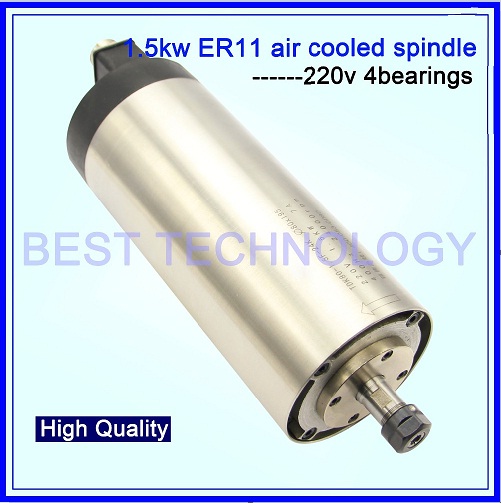 1.5KW ER16 Air Cooled CNC Spindle Motor Air Cooling